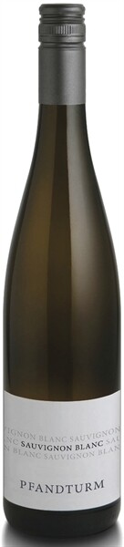 Flasche Dr. Köhler Sauvignon Blanc QbA trocken „Pfandturm“ mit elegantem, minimalistischem Etikett – hochwertige Weißwein-Auswahl für den Onlineshop von Schmidt’s Restaurant Dresden.
